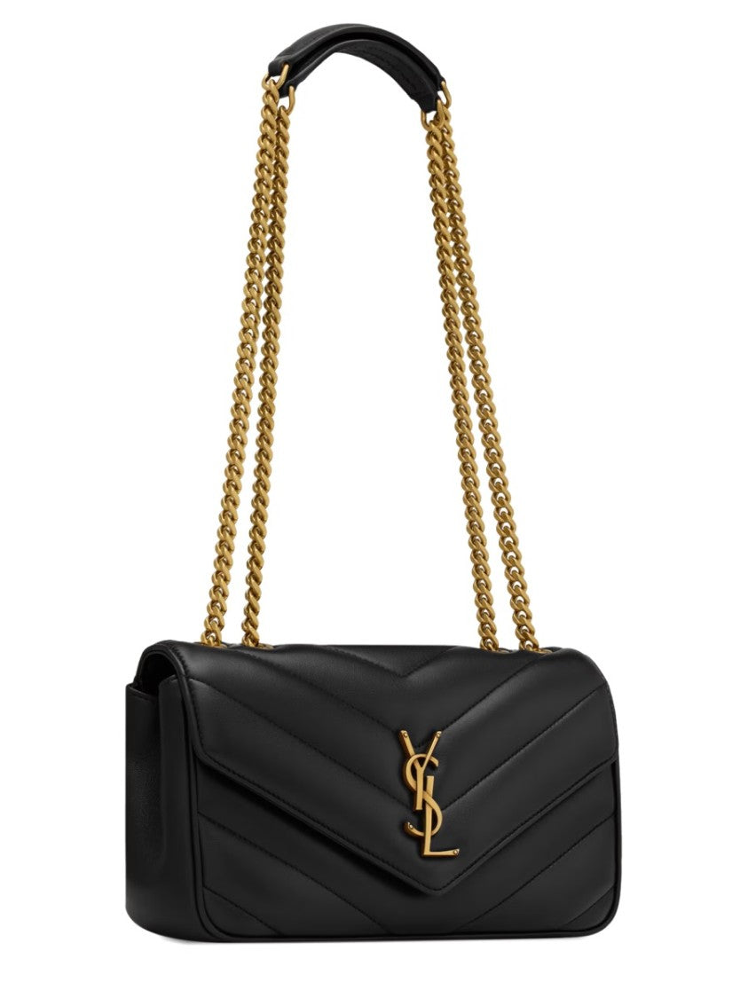 Saint Laurent Small Quilted Shoulder Bag With Signature Chain