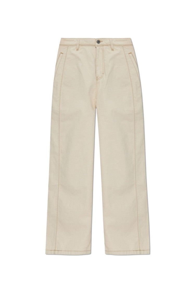 Ami Paris Super Wide Leg Jeans With Relaxed Fit And Timeless Appeal