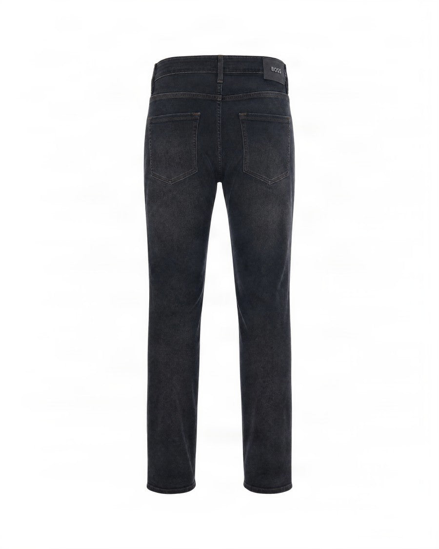 Boss Black Tapered-Leg Slim-Fit Stretch-Cotton Jeans