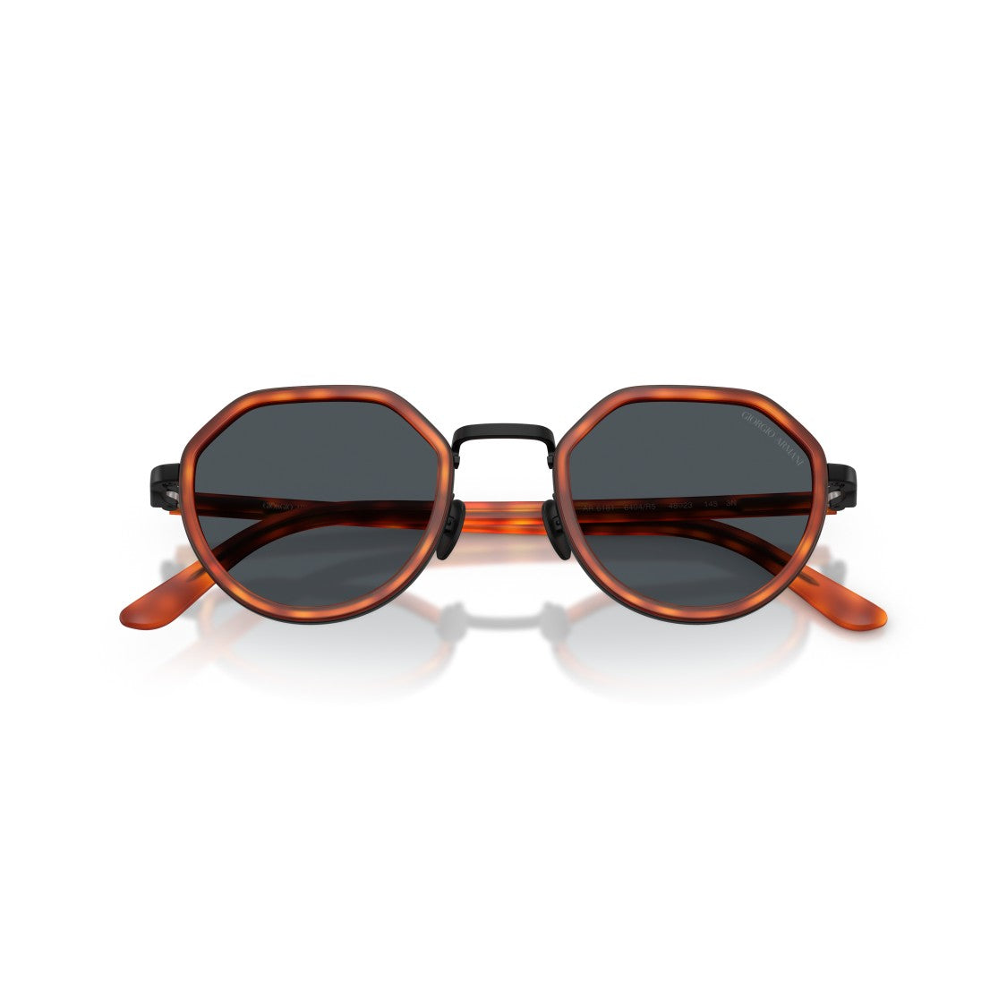 Giorgio Armani 0Ar6181 Geometric Tortoiseshell Sunglasses With Metal Accents