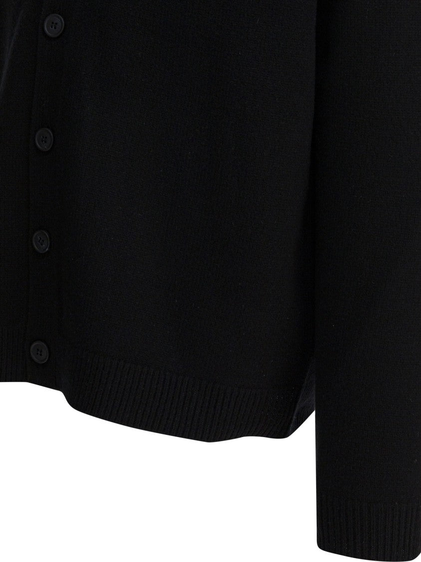 Maison Kitsuné Wool Cardigan With Fox Head