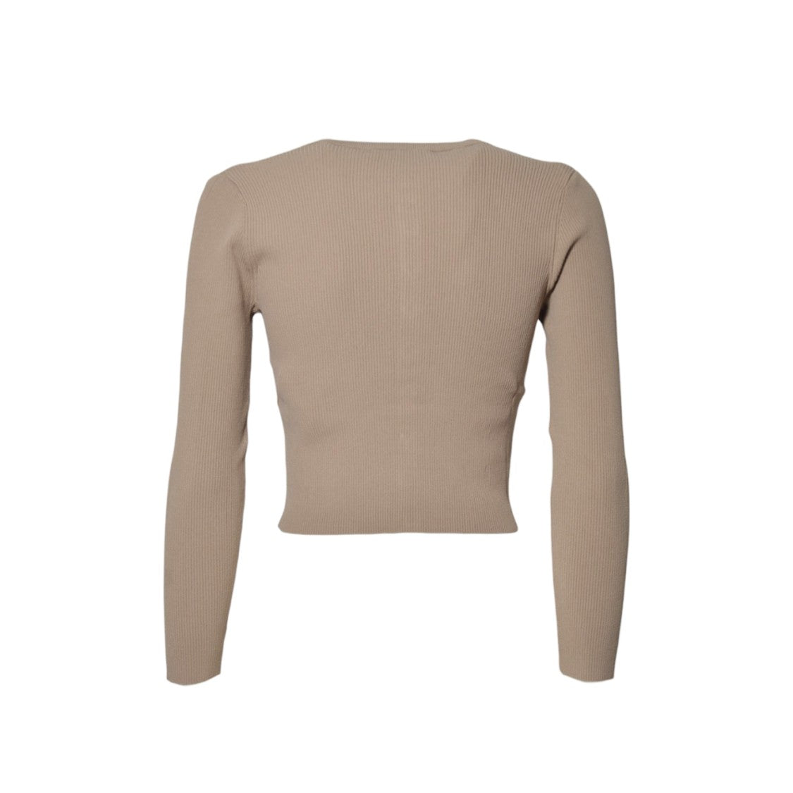 Max Mara Fitted Cropped Cardigan With Ribbed Texture