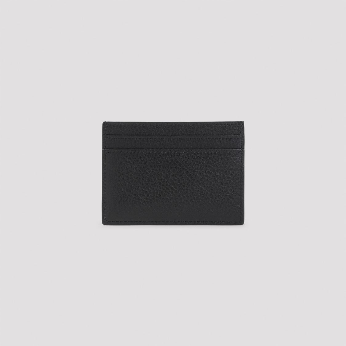 Saint Laurent Compact Black Grained Calf Leather Cardholder