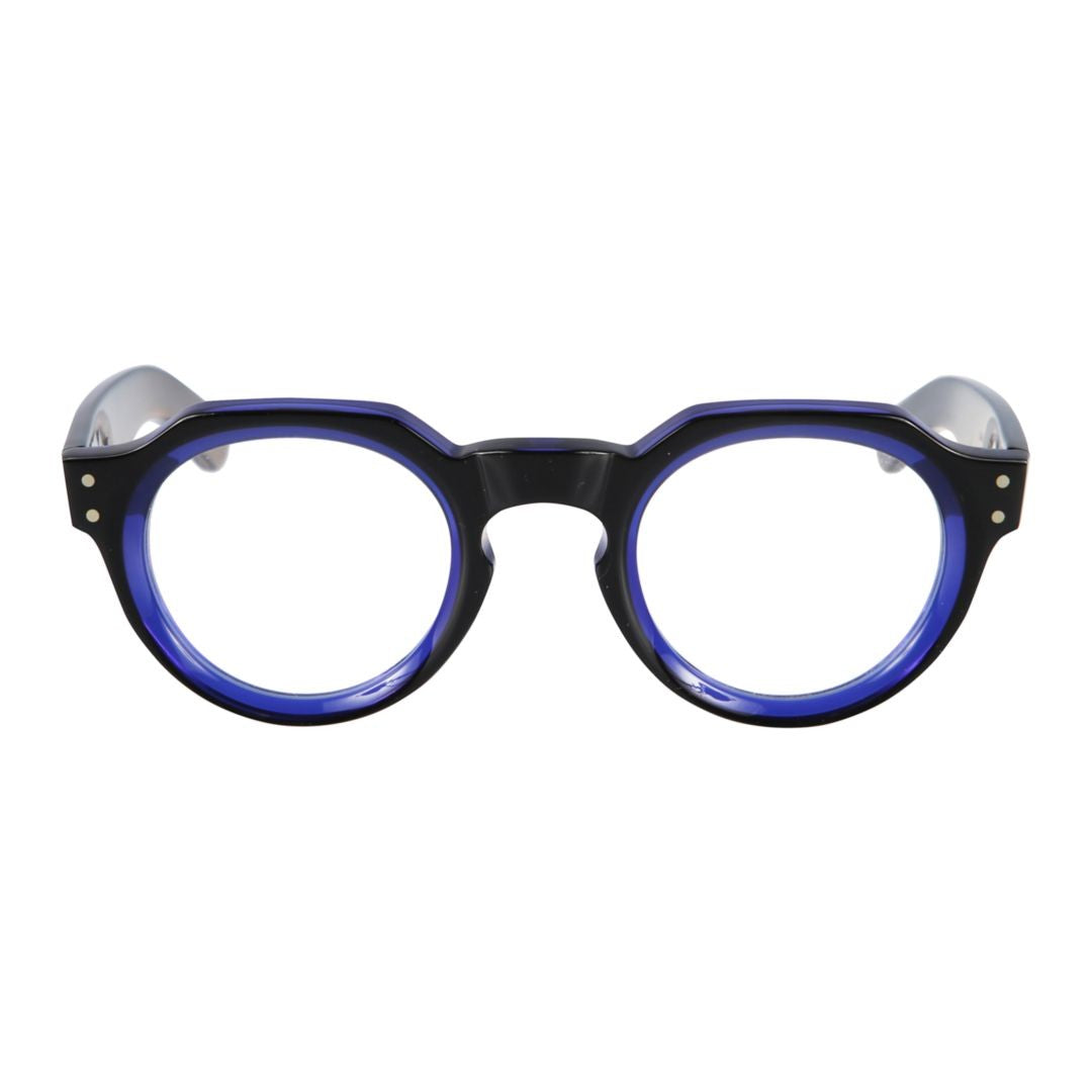 Kador Spike Bold Rounded Frame Eyeglasses With Keyhole Bridge