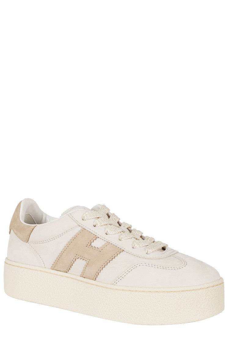 Hogan Cool Logo Detail Suede Lace-Up Sneakers