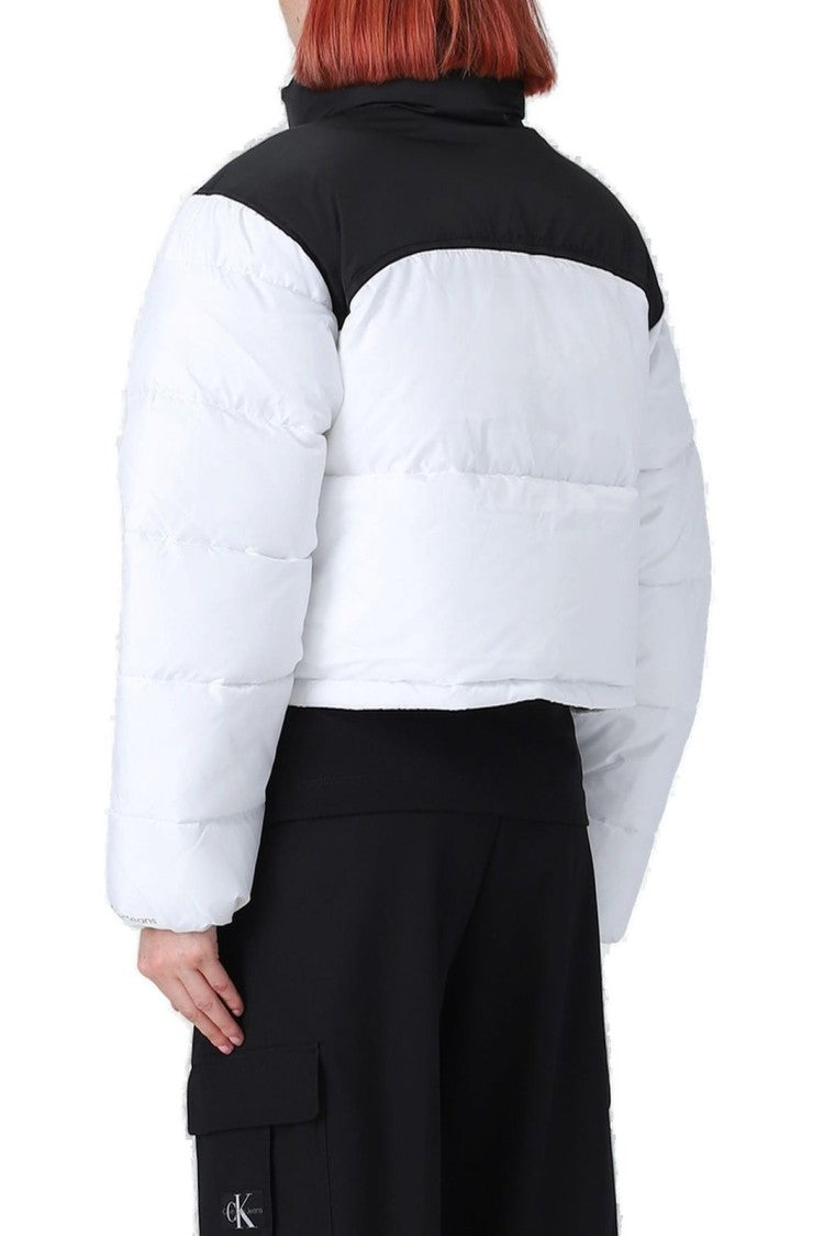 Calvin Klein Jeans Blocked Cropped Puffer