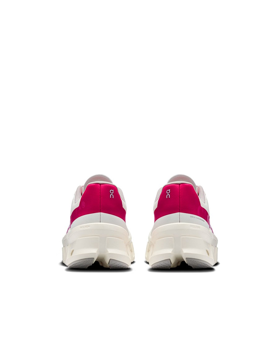 On Cloudmonster Sneakers In Ivory With Grenadine Accents