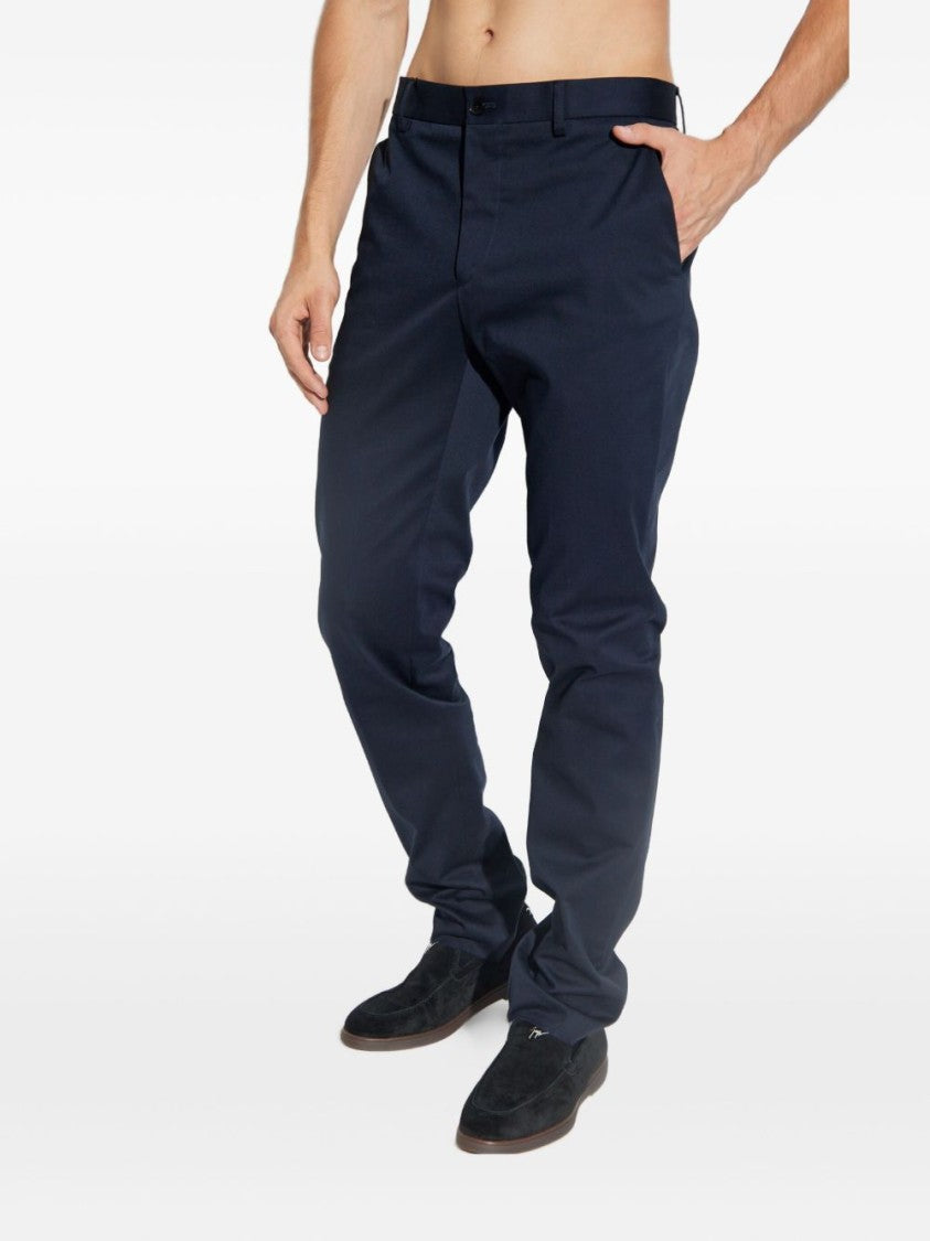 Etro Slim-Fit Blue Stretch Cotton Trousers
