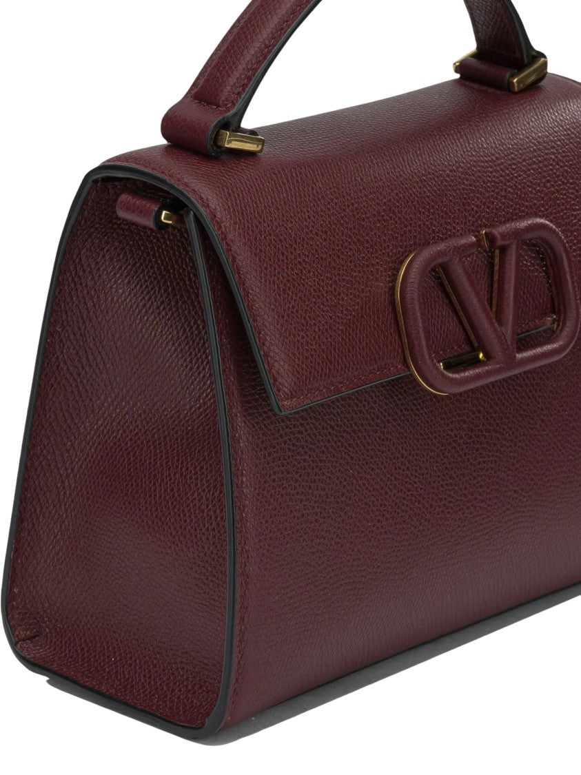 Valentino Trapezoidal Gold-Hardware Top Handle Bag