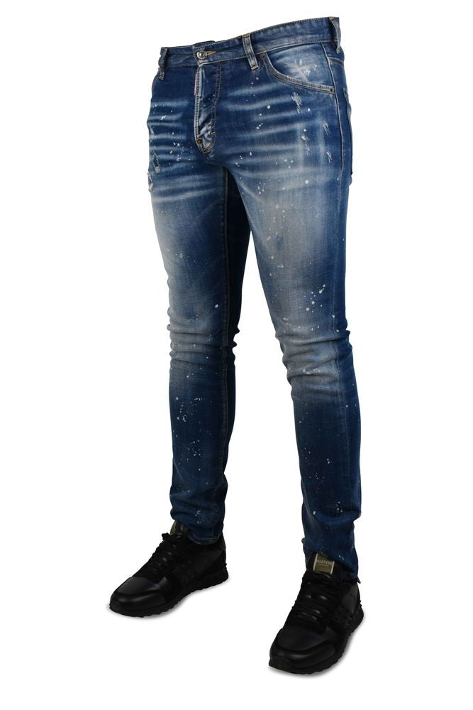 Dsquared2 Slim-Fit Distressed Denim Jeans With Signature Details