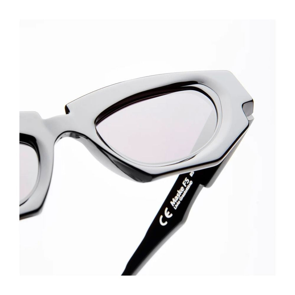 Kuboraum Mask F5 Sculptural Black Acetate Cat-Eye Sunglasses