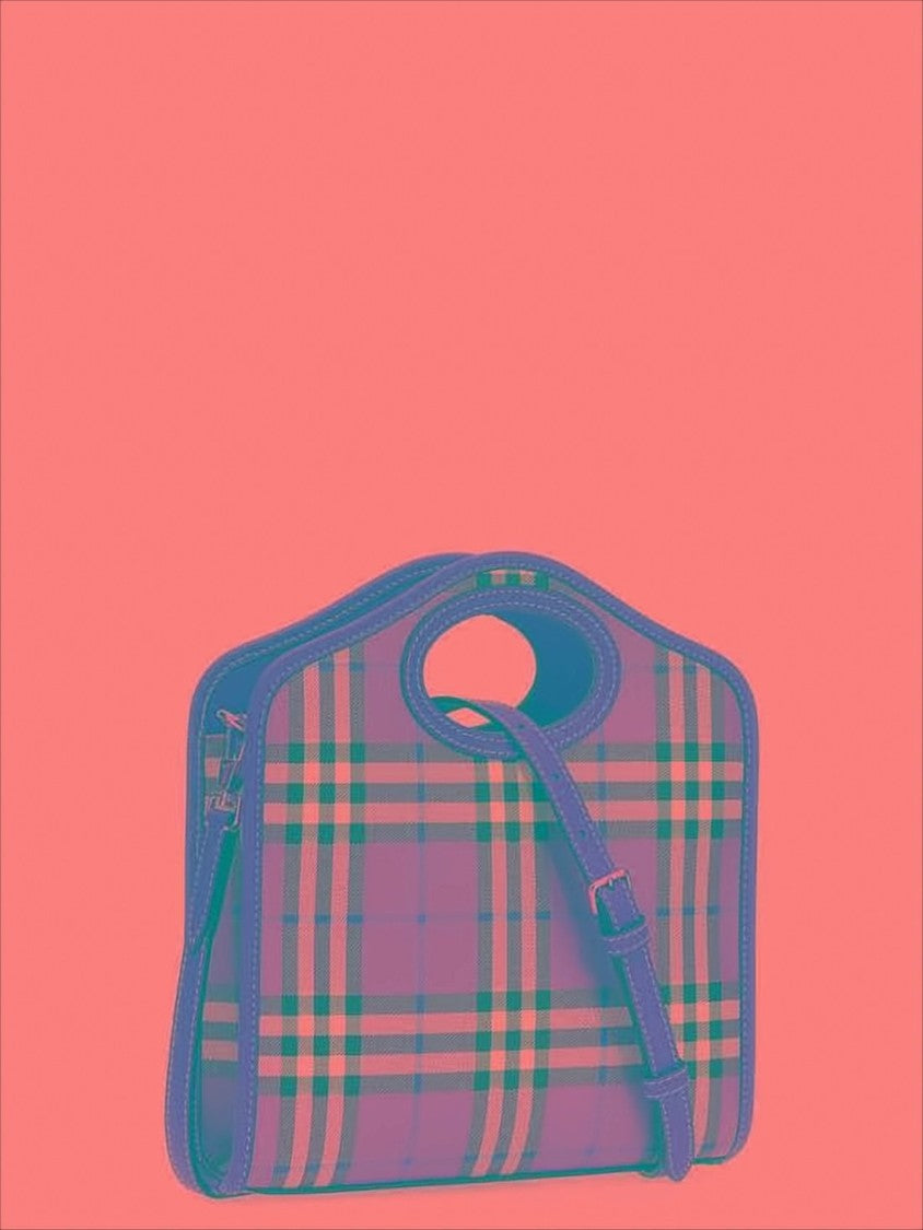 Burberry Structured Check Tote Bag