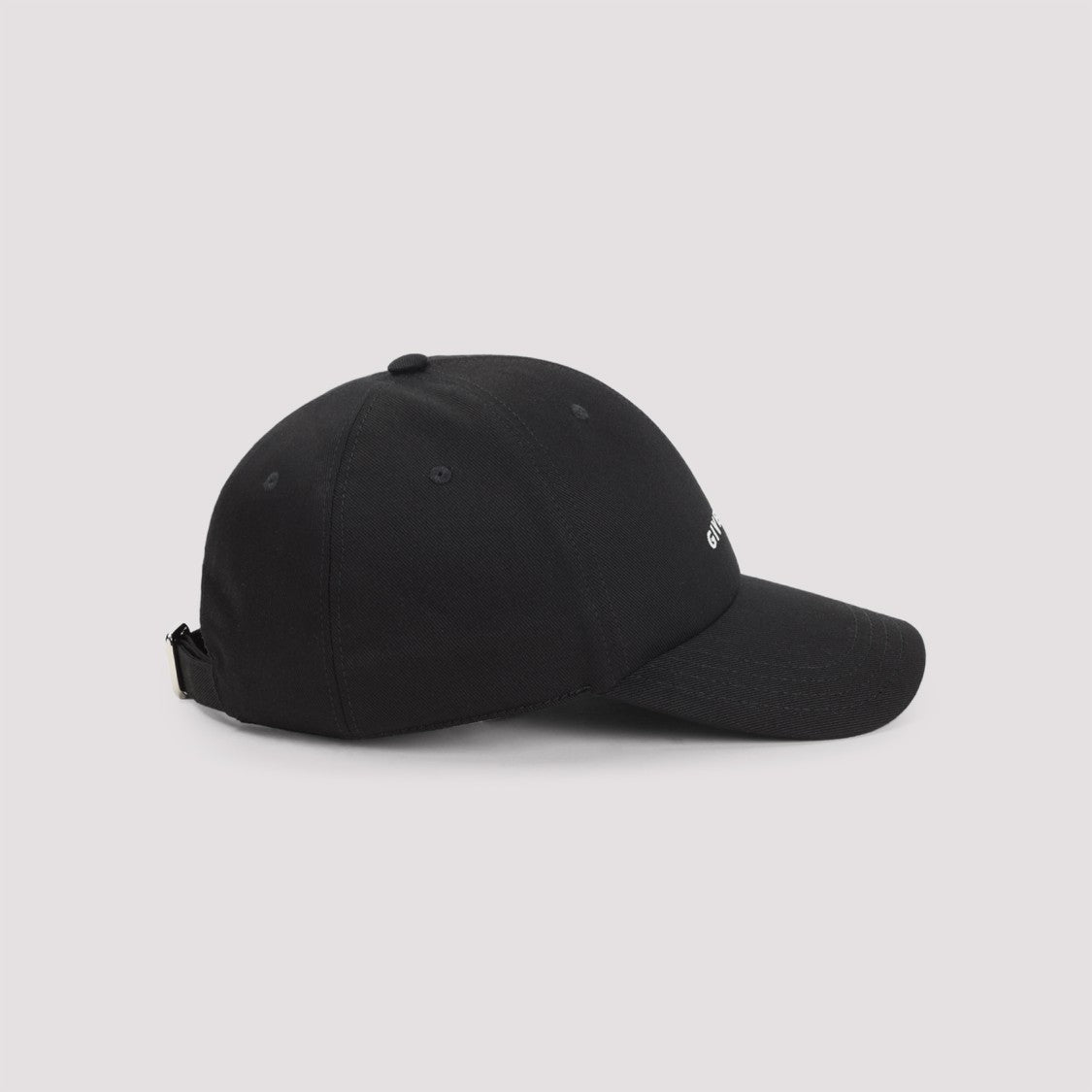Givenchy Black Cotton Curved Cap