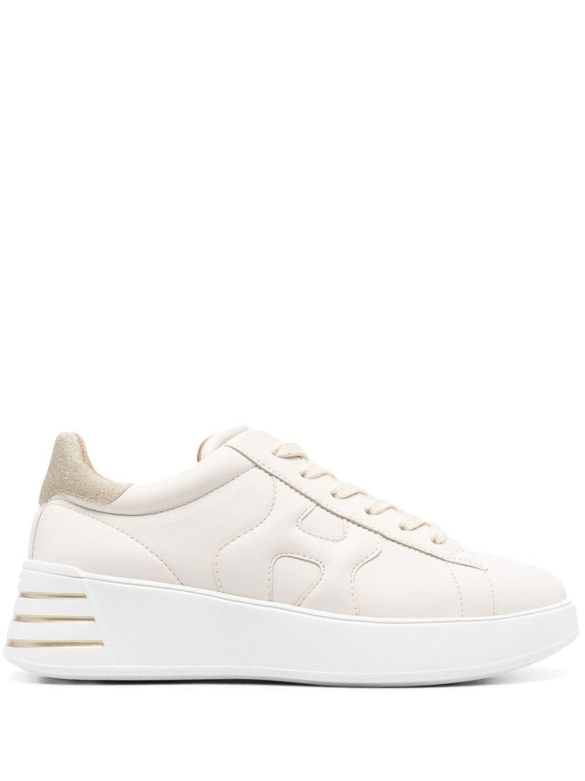Hogan Ivory Leather Sneakers With Extralight Sole