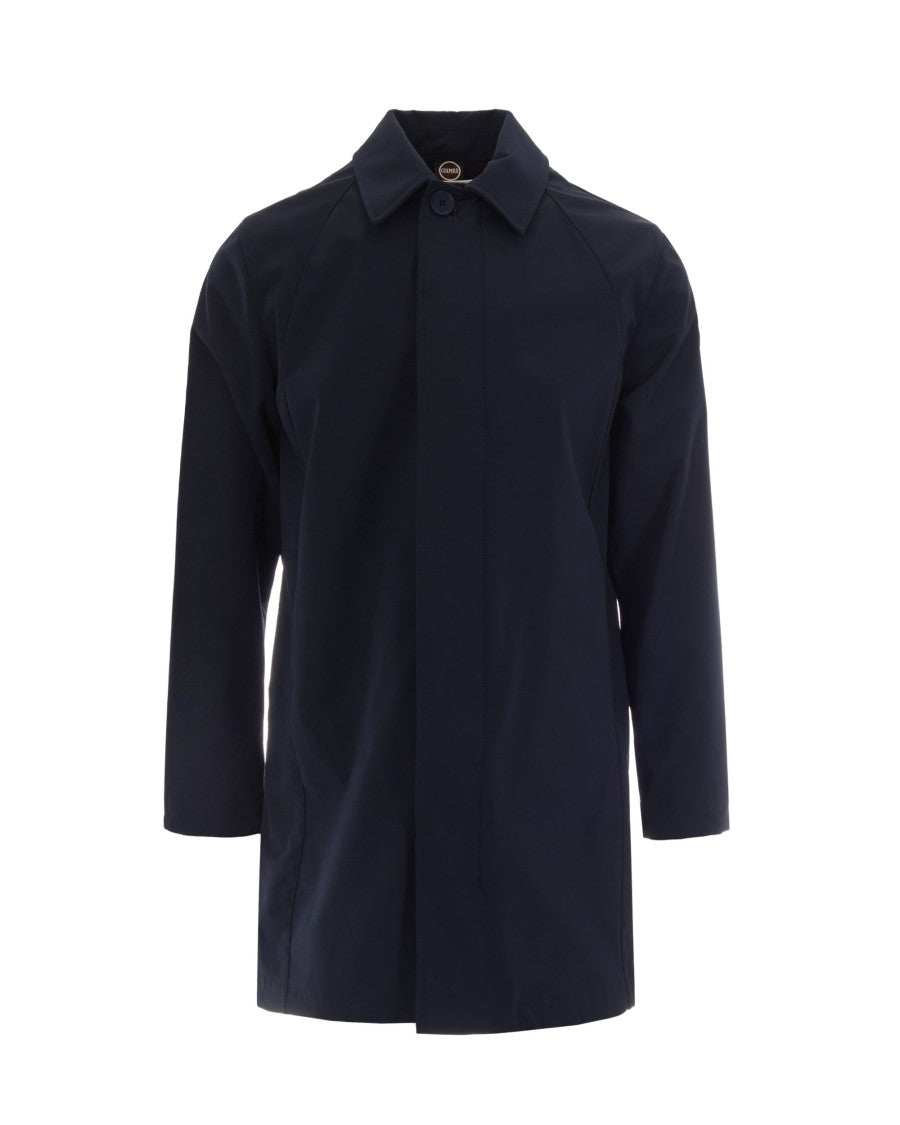 Colmar Softshell Navy Blue Jacket With Classic Collar And Adjustable Cuffs