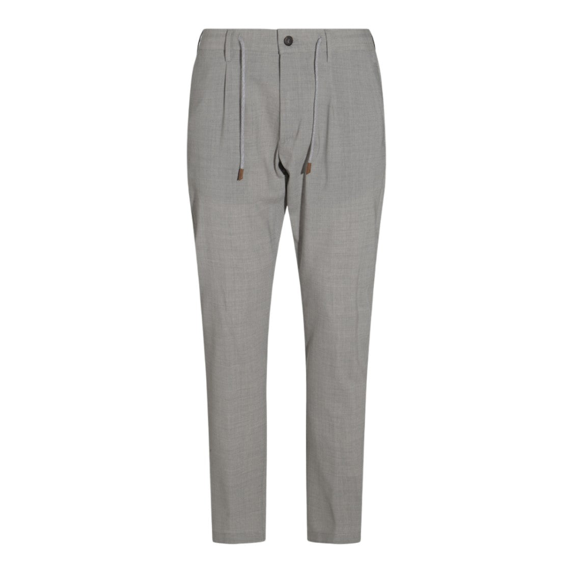 Eleventy Tailored Grey Trousers With Pleated Front