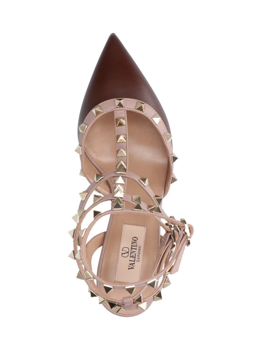 Valentino Garavani Beige Rockstud 65 Studded Leather Pumps