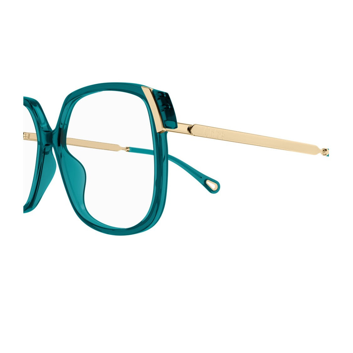 Chloé Green Aly Oversized Square Acetate Sunglasses
