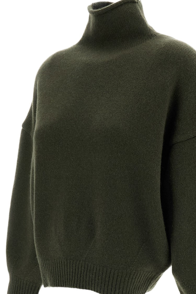 Arch4 Green Cimmie Heavyweight Chunky Cashmere Mock-Neck Sweater