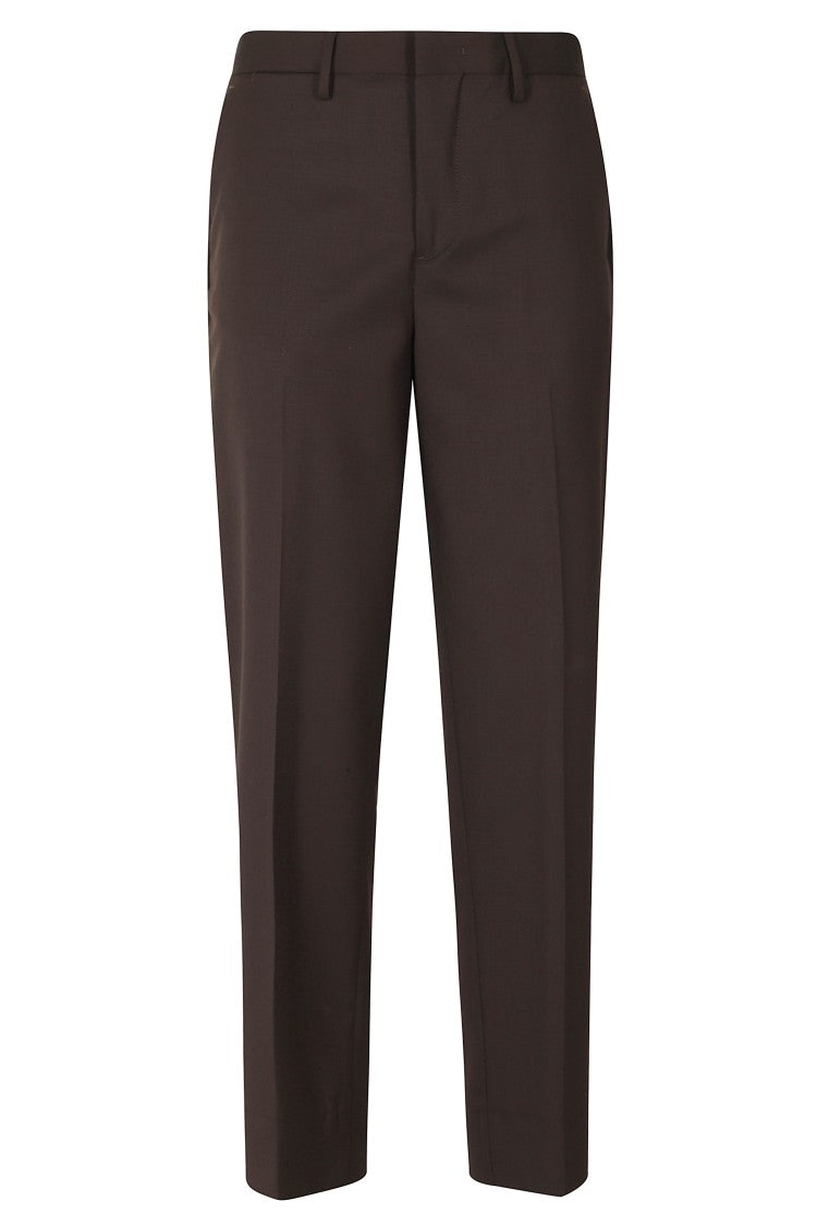 Briglia Mud Ankle-Length French-Fold Wool-Blend Pants