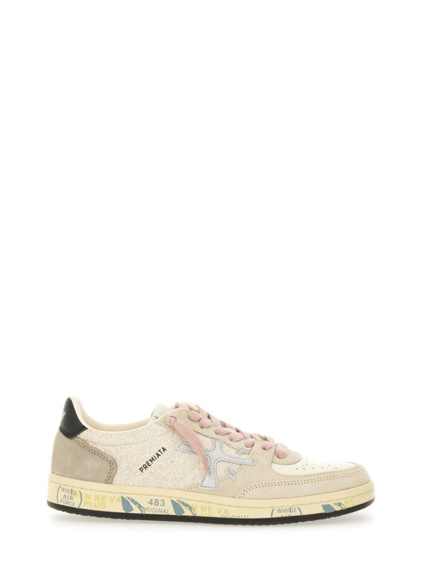 Premiata Low-Top Sneakers With Lamb And Calf Leather Accents