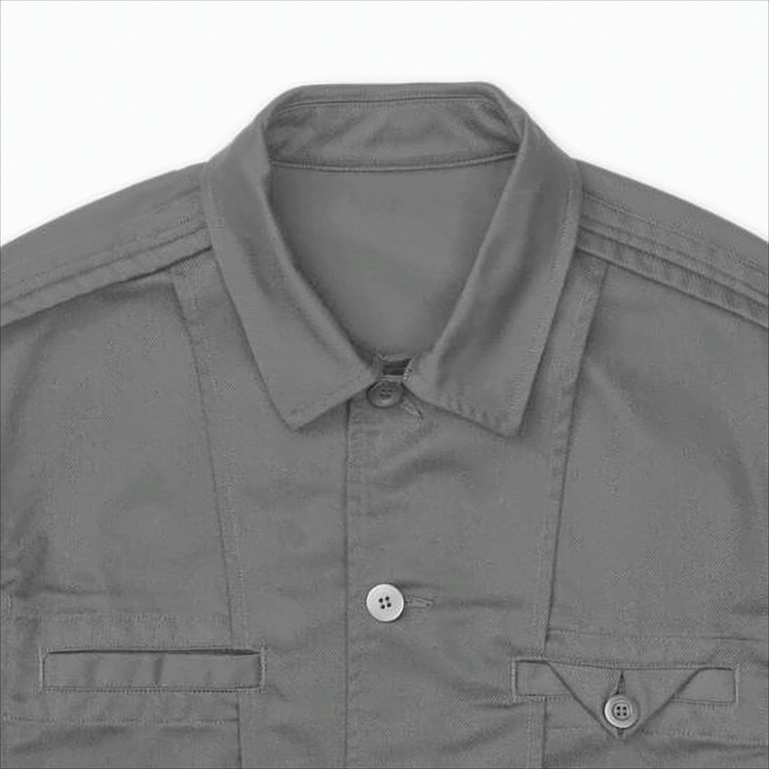 032C Structured Grey Jacket With Classic Collar