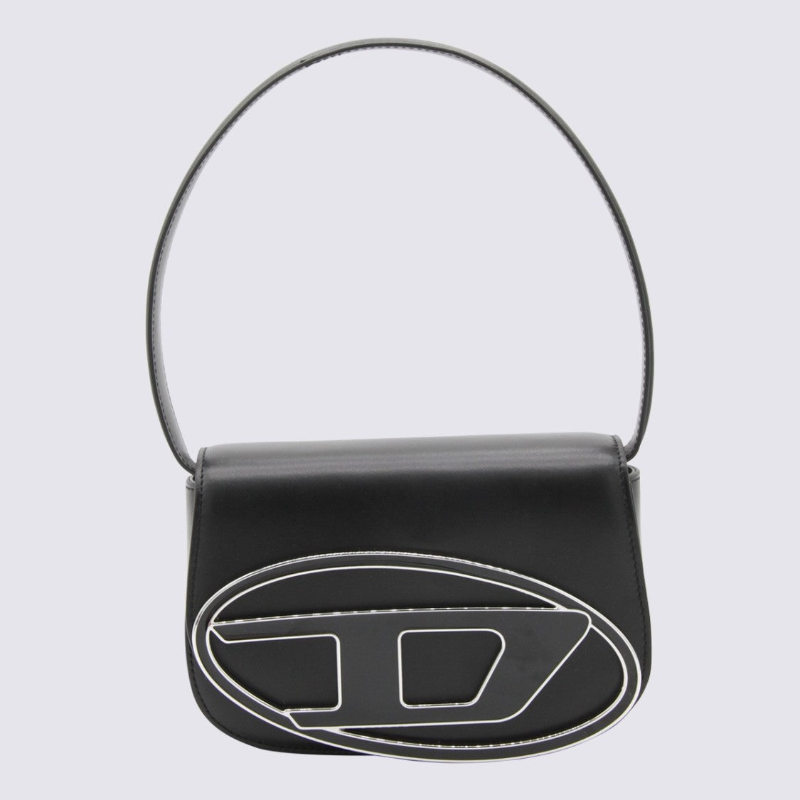 Diesel 1Dr Black Leather Shoulder Bag