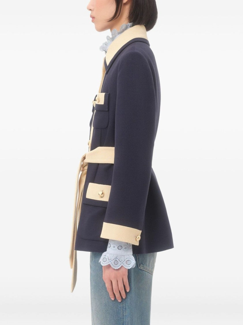Valentino Garavani Structured Jacket With Belted Waist
