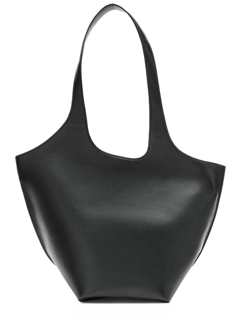 The Attico The Scoop Calf Leather Sculptural Tote Bag