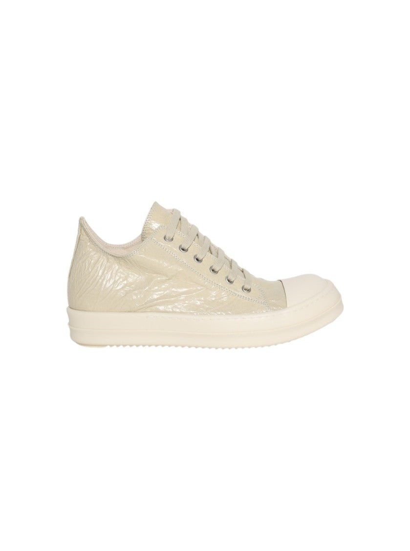 Drkshdw By Rick Owens Hollywood Low Sneakers Parchment And Milk