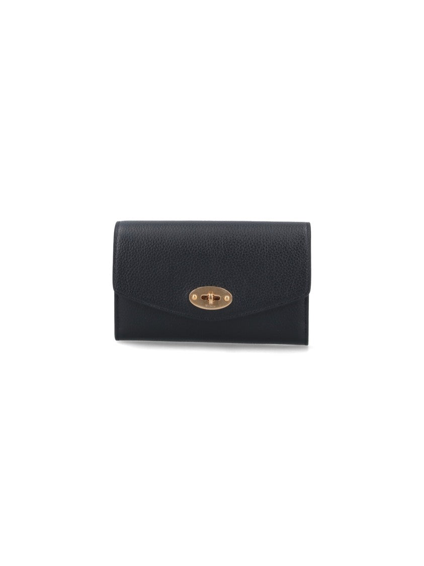 Mulberry Black Darley Hammered Leather Wallet