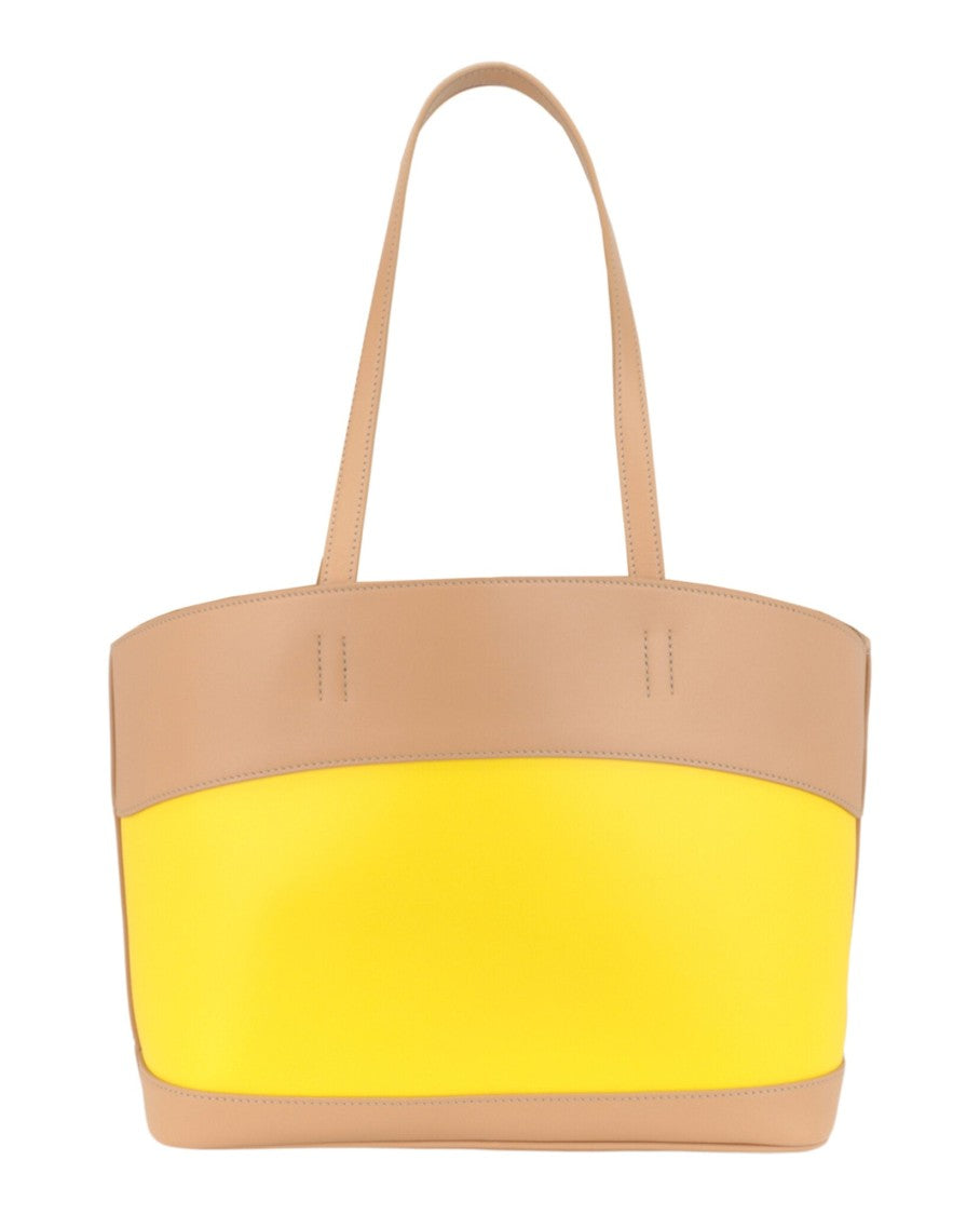 Ferragamo Medium Colorblock Leather Tote Bag With Detachable Pouch