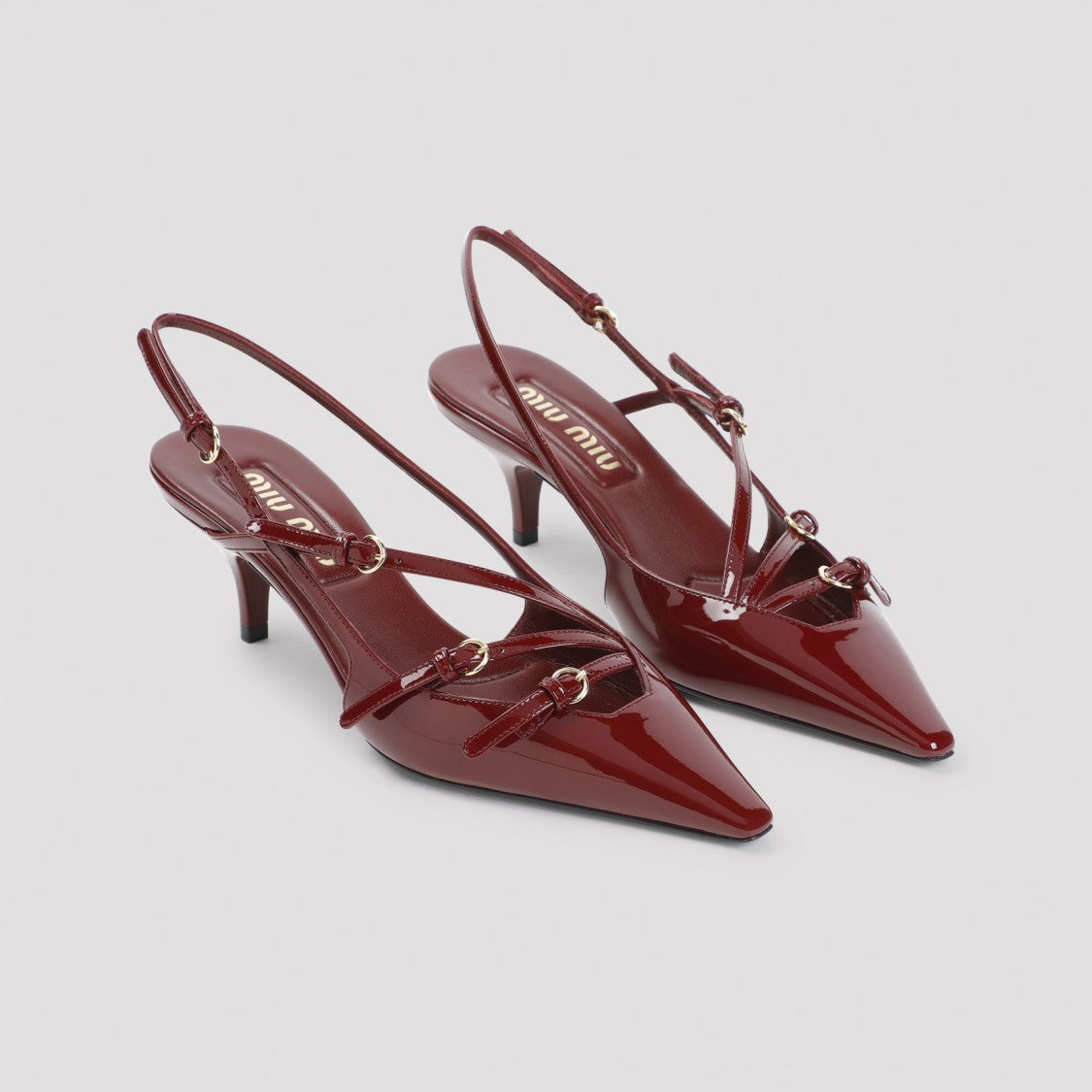 Miu Miu Red Patent Calf Leather Pumps