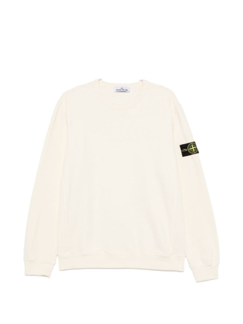Stone Island Minimalist White Compass Logo Patch Sweater