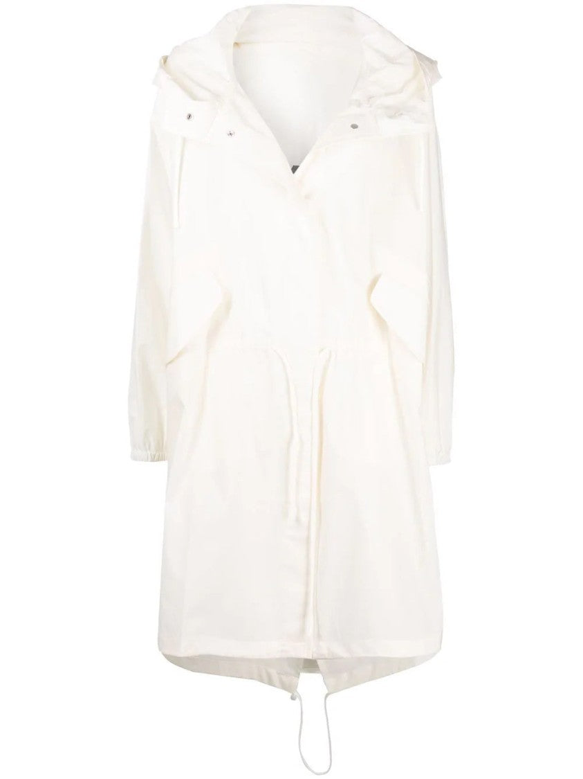 Jil Sander Beige Essential Outdoor Hooded Cotton Trench Coat
