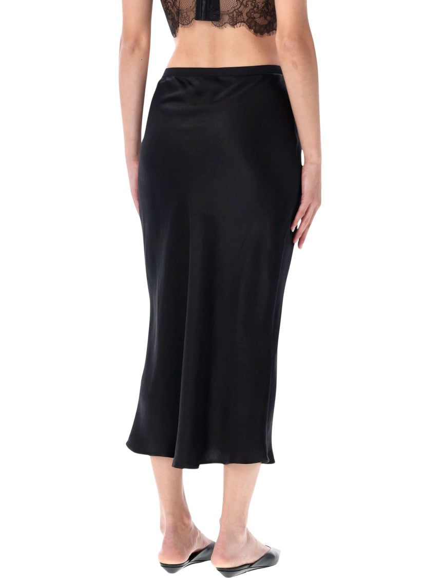 Anine Bing Bar Satin Midi Skirt