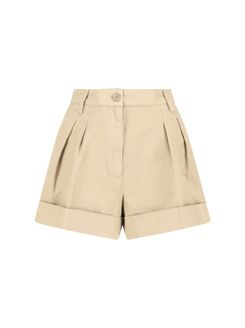 Aspesi Beige Cotton Linen Shorts