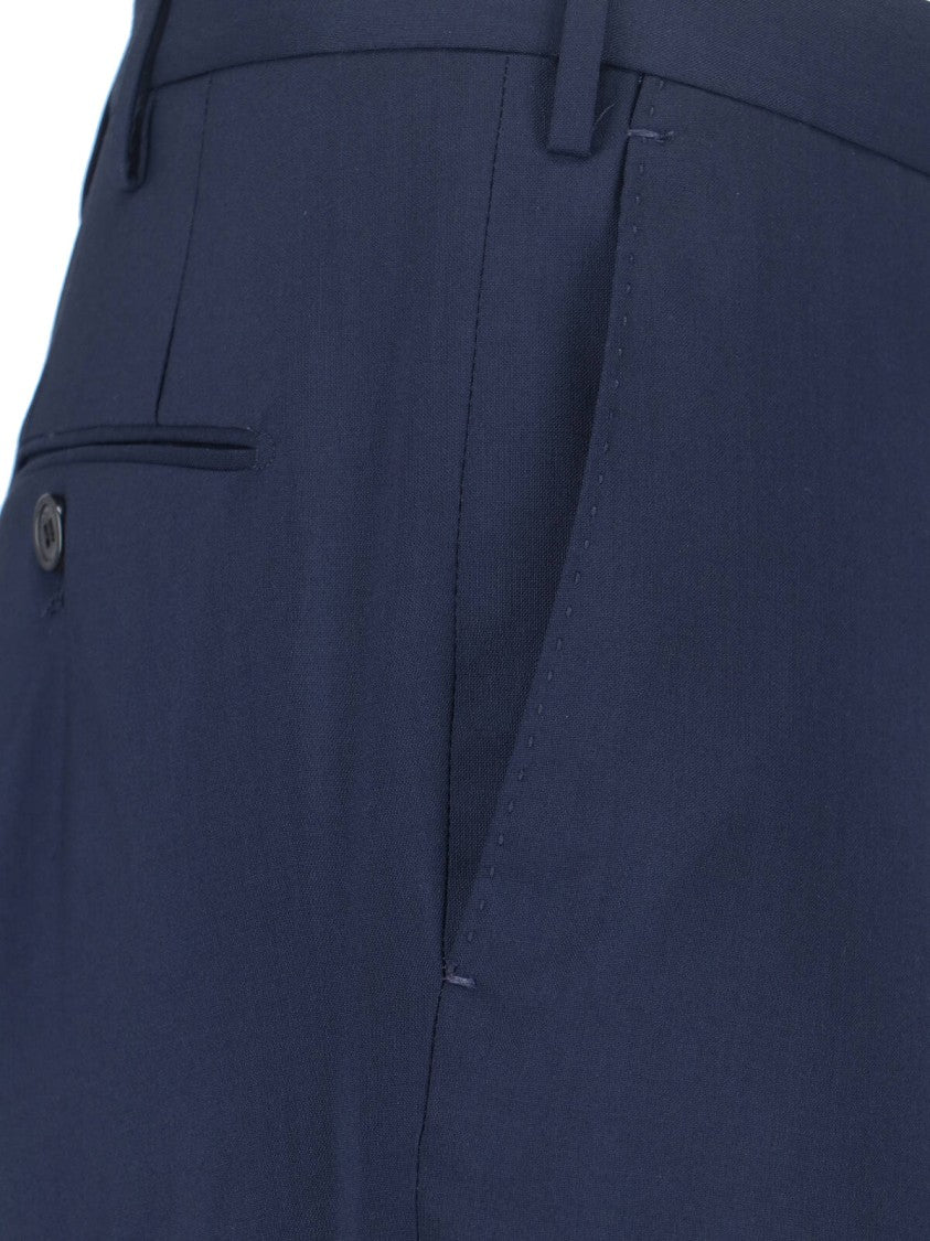 Incotex Virgin Wool Trousers – Navy