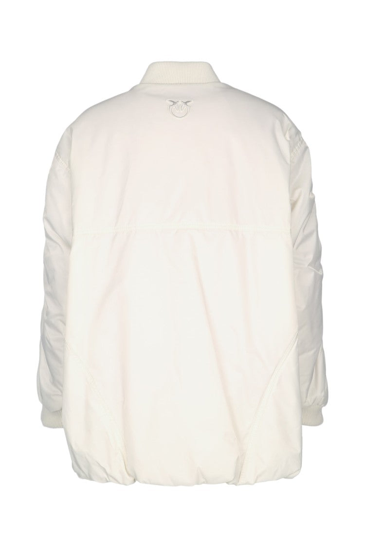 Pinko Boxy Silhouette Padded Jacket With Ruched Sleeves
