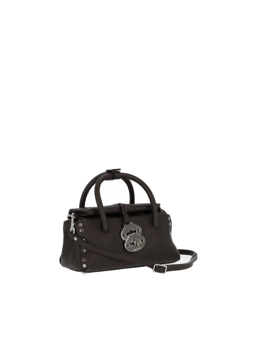 Zanellato Srl Brown Castel Centauro Bovine Leather Shoulder Bag