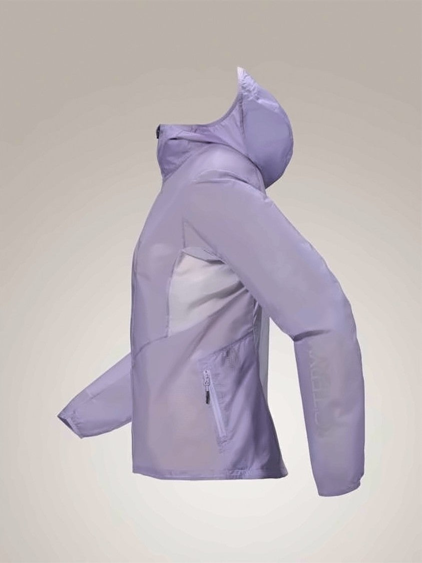 Arc'teryx Purple Semi-Sheer Lightweight Hooded Jacket