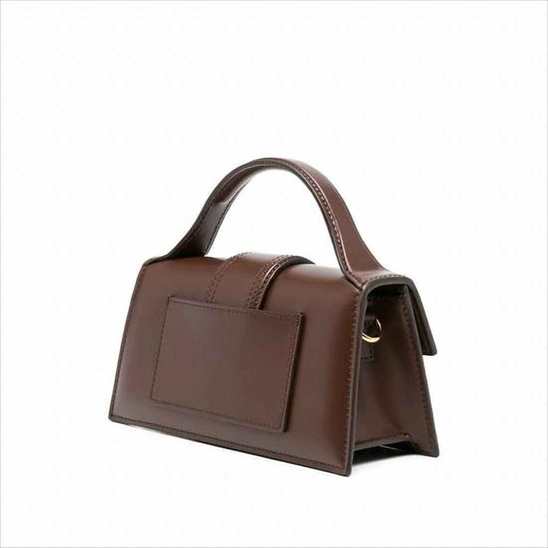 Jacquemus Structured Calf Leather Shoulder Bag With Signature Logo