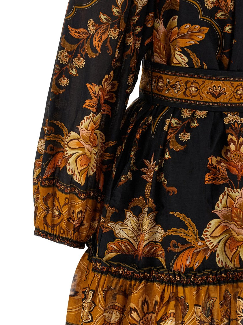 Farm Rio Majestic Garden Black' Dress