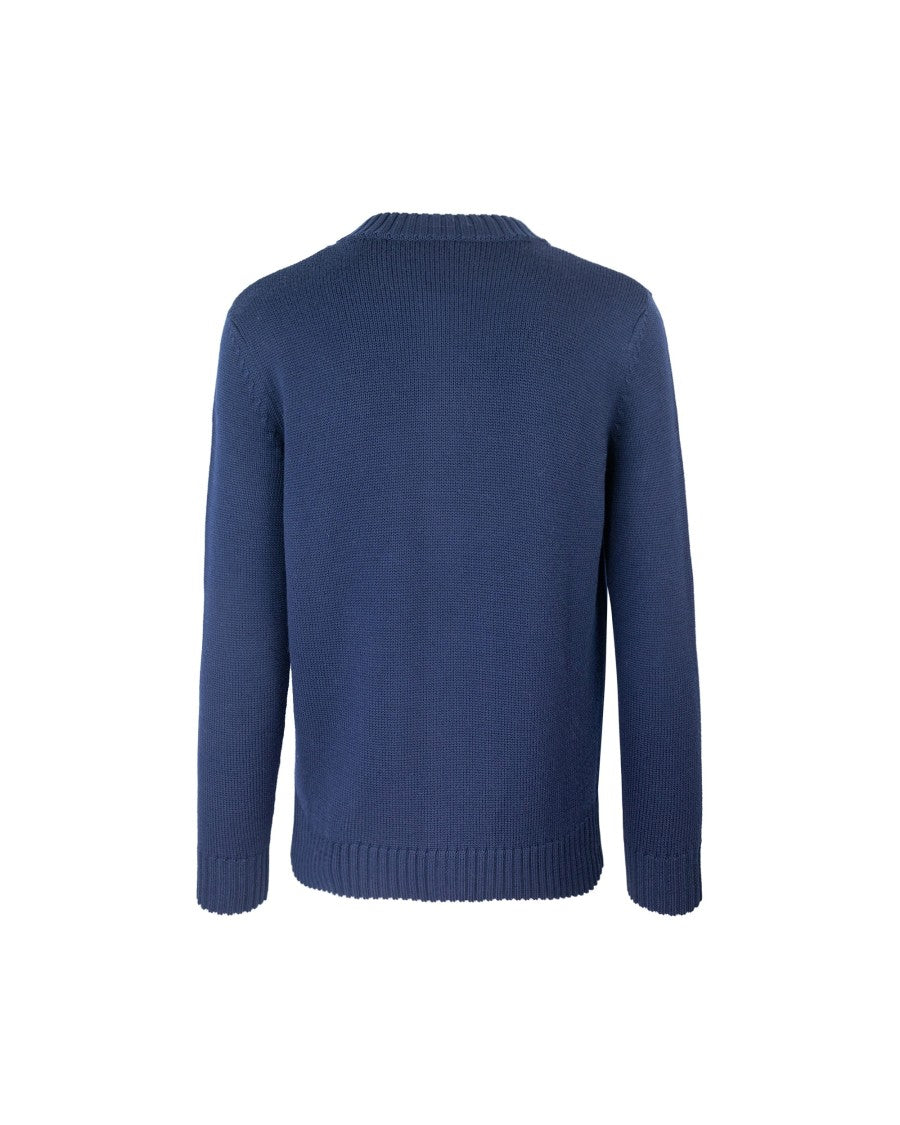 Eleventy Blue Wool Cardigan