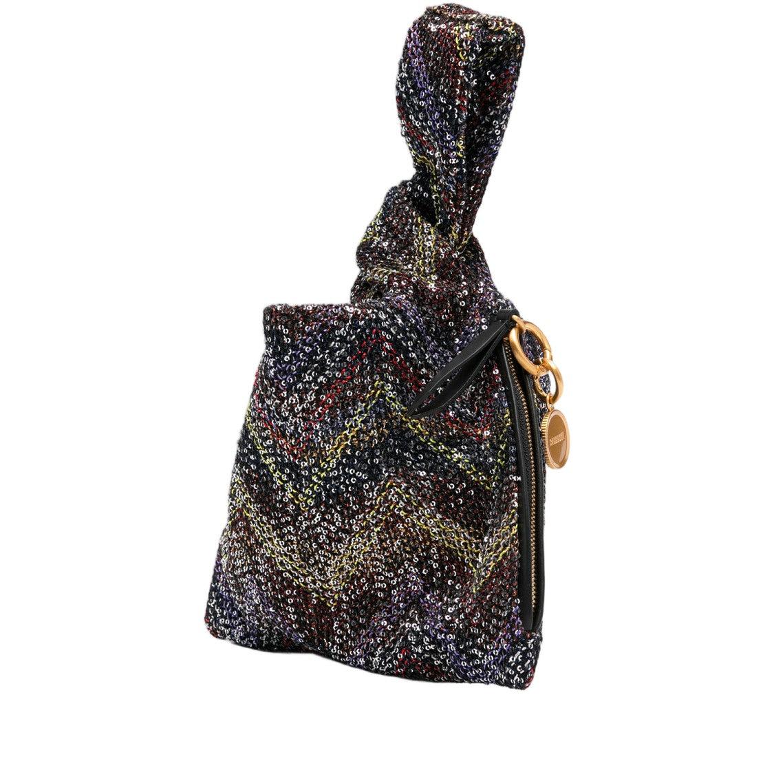 Missoni Metallic Handbag With Chevron Pattern