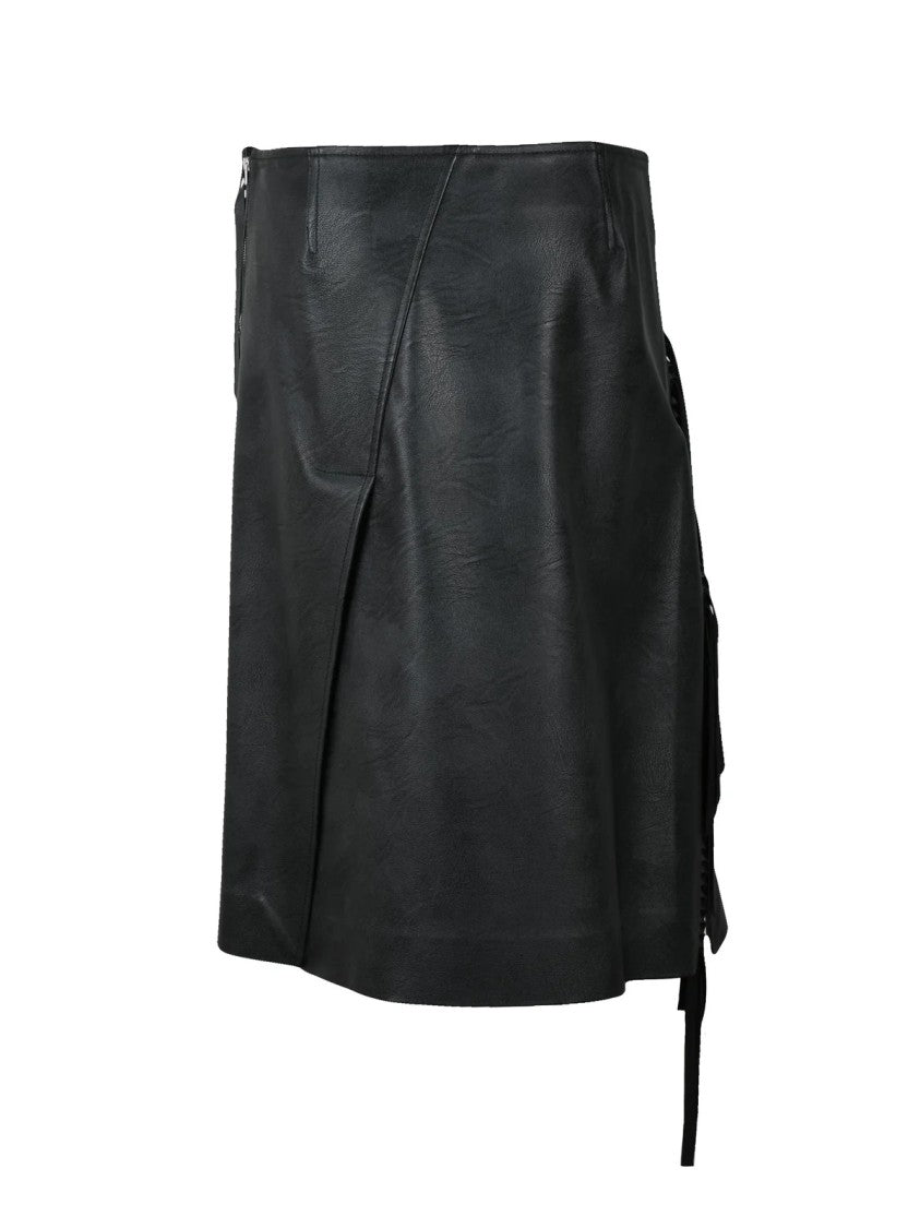 Stella Mccartney Skirt With Fringes - Black
