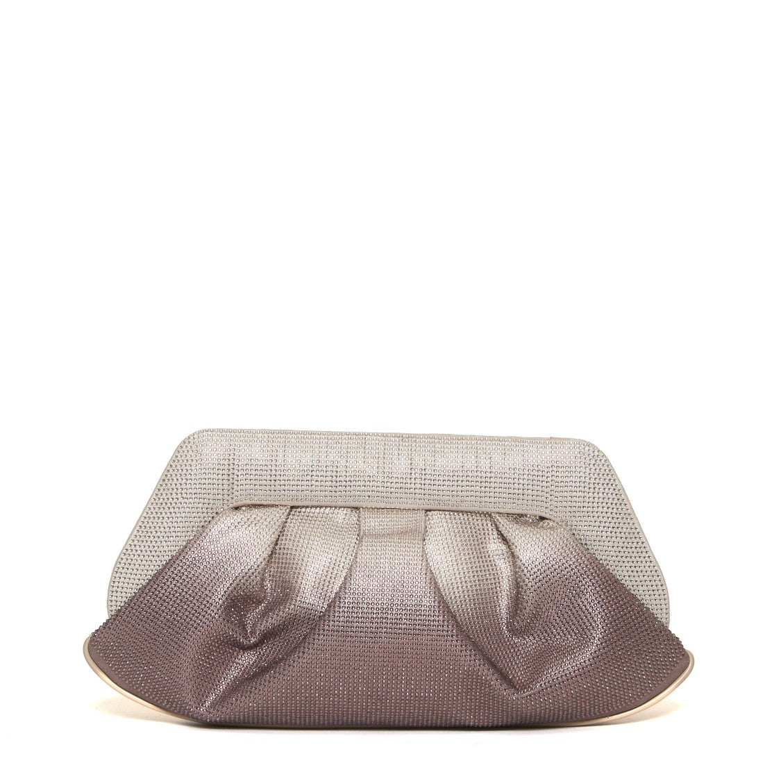 Themoirè Silver Rose Vegan Leather Clutch