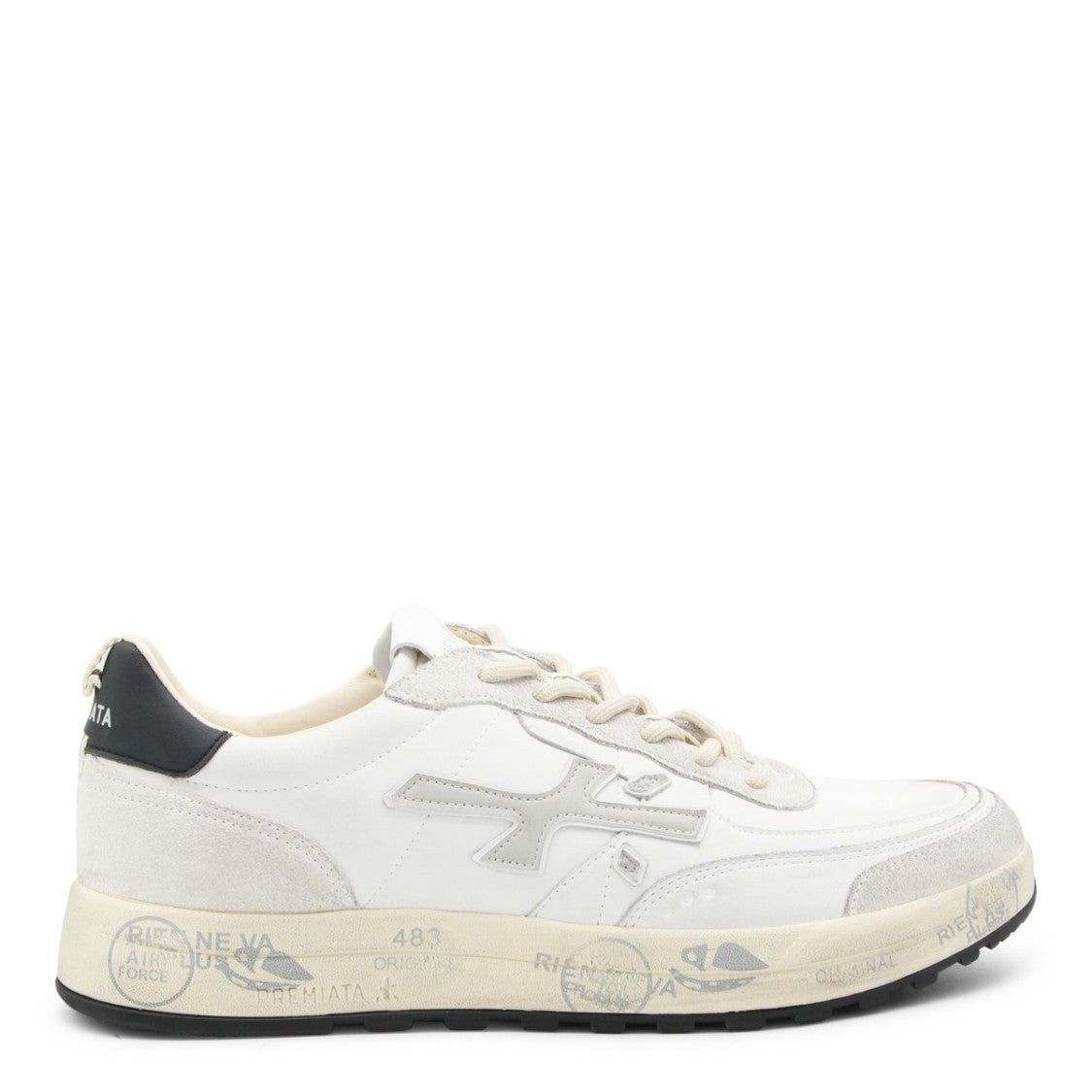 Premiata Premium White Sneakers With Distinctive Logo