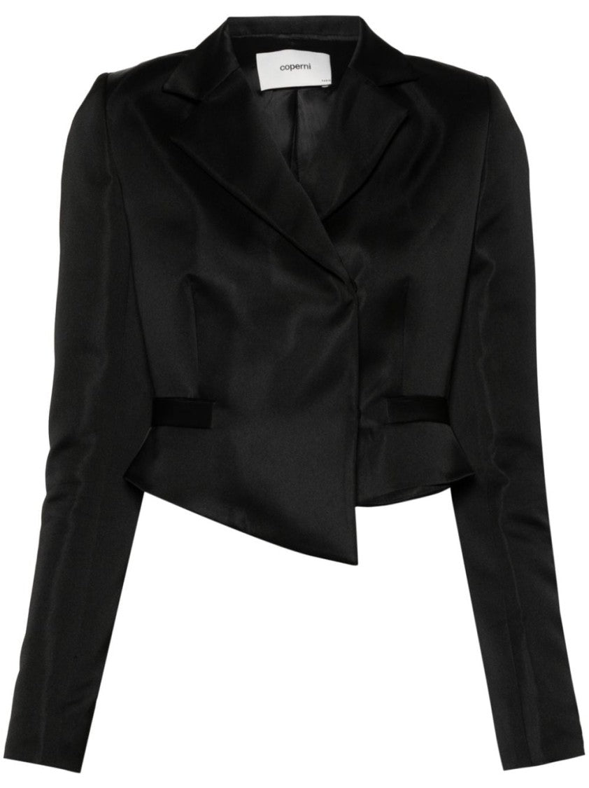 Coperni Black Satin Finish Jacket