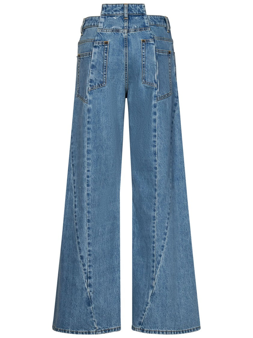 Maison Margiela Stonewashed Blue Cotton Denim Jeans